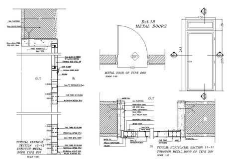 this is the detail drawing of doors internal part with wall section elevations of door, some texting details and other more details related to wooden door. download this drawing and use in project. Door Section Detail Drawing, Door Detail Drawing Architecture, Door Section Detail, Door Detail Drawing, Steel Door Detail, Architect Data, Wall Section, Door And Window Design, Cricket Poster