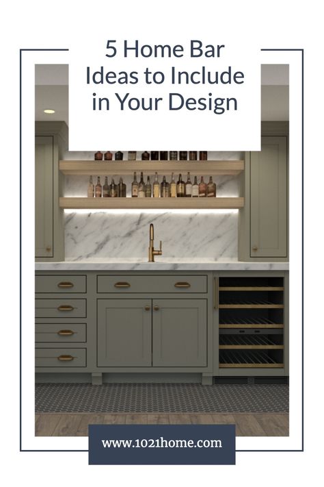 A list of ideas to incorporate in your home bar design whether it's a wet bar or a dry bar! Wet Bar Ideas In Living Room, Basement Dry Bar Ideas, Bar Wall Design, Bar Wall Ideas, Basement Wet Bar Ideas, Dry Bar Ideas, Wet Bar Basement, Basement Wet Bar, Pantry Renovation