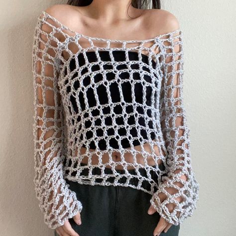 Look what I just sold on Depop 🙌 https://depop.app.link/ZYUhaaWEzqb Crochet Net Top, Mesh Top Crochet, Mesh Crochet Top, Crochet Fishnet, Crochet Backpack Pattern, Crochet Festival, Womens Crochet Patterns, Crochet Backpack, Just Sold