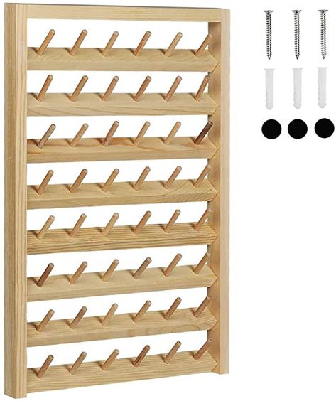 Thread Rack, Jewelry Embroidery, Thread Organization, Coin Couture, Spool Holder, Thread Storage, Wood Spool, Wooden Organizer, Thread Holder