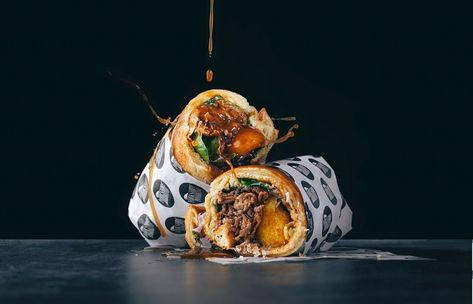 The Instagram sensation; a quintessentially British roast wrapped in a Yorkshire pudding burrito. Visit Camden Market today. Yorkshire Pudding Burrito, Yorkshire Pudding Wrap, Camden Market, Camden Markets, Cauliflower Cheese, Yorkshire Pudding, London Food, Sunday Roast, Winter Food