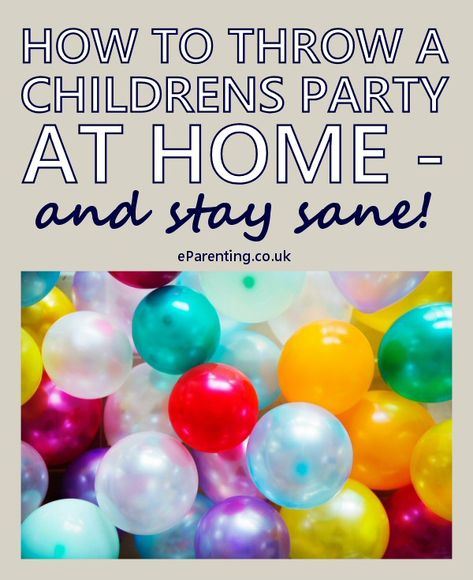 Quick tips for holding a kids birthday party at home and still staying sane! Ideas for how to organise a cheap childrens birthday party at your house. Kids Party At Home Ideas, 7th Birthday Party For Boys, Kids Birthday Party Activities, 7th Birthday Boys, Indoor Birthday Parties, Party Stations, Class Birthdays, Simple Birthday Party, Birthday Party Games For Kids