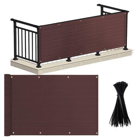 PRICES MAY VARY. Balcony Privacy Screen: The balcony privacy screen provides you with high-coverage privacy barrier, protecting you from the prying eyes of strangers and neighbors, ensuring your privacy and creating a safe balcony environment for children and pets. High-quality material: The privacy screen fence is made of new high-density polyethylene (HDPE) recycled material, which is more environmentally friendly. It allows a gentle breeze to pass through, ensuring good ventilation on the bal Apartment Backyard, Balcony Privacy Screen, Privacy Fence Screen, Porch Outdoor, Balcony Privacy, Backyard Patio Deck, Fence Screening, Deck Railing, Porch Railing