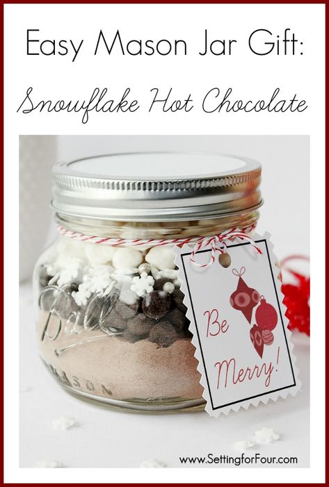 Jar Food Gifts, Hot Chocolate In A Jar, Chocolate Jar, Mason Jar Gifts Diy, Mason Jar Christmas Gifts, Mason Jar Gift, Hot Cocoa Gift, Diy Hot Chocolate, Diy Jar