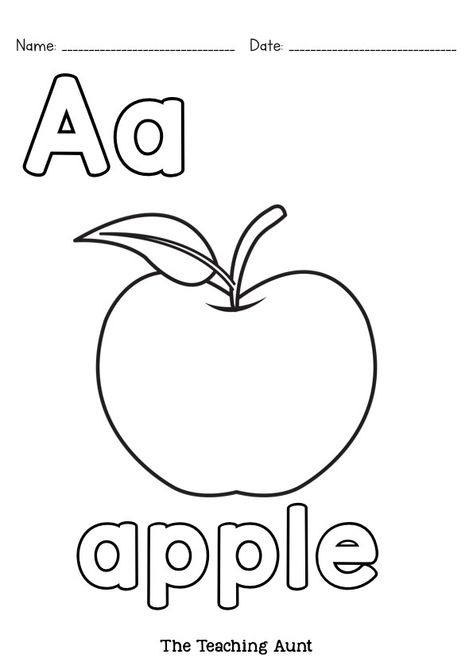 Alphabet Coloring Pages Free Printable - The Teaching Aunt Letter A Coloring Pages, Free Printable Alphabet Worksheets, Printable Alphabet Worksheets, Fun Worksheets For Kids, Alphabet Worksheets Kindergarten, Reading Post, Abc Coloring Pages, Kids Worksheets Preschool, Preschool Coloring Pages