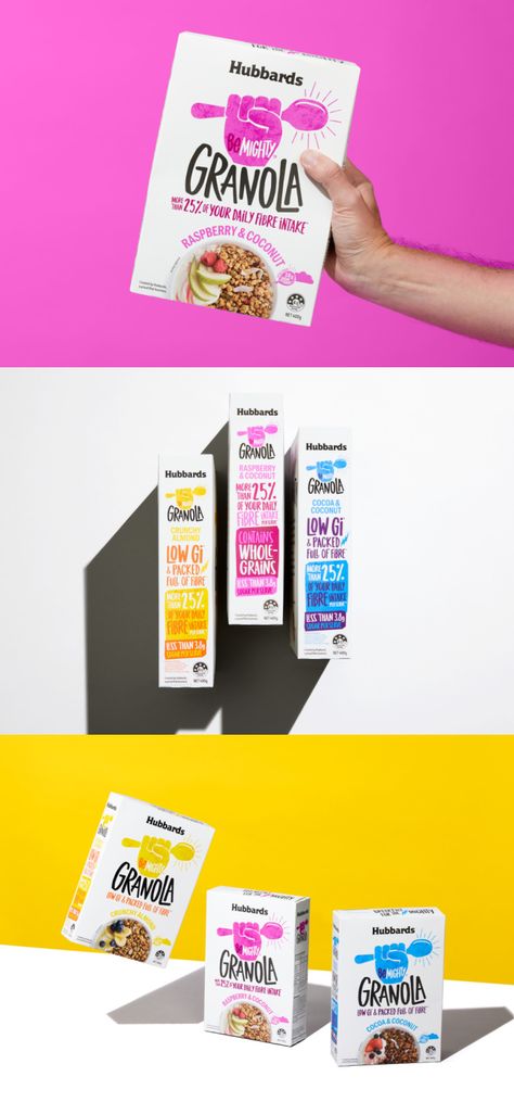 Muesli Packaging Design, Millet Packaging Design, Cereal Packaging Design Ideas, Cereal Box Packaging Design, Granola Package Design, Cereal Design Packaging, Natural Food Packaging, Cereal Logo Design, Granola Packaging Ideas