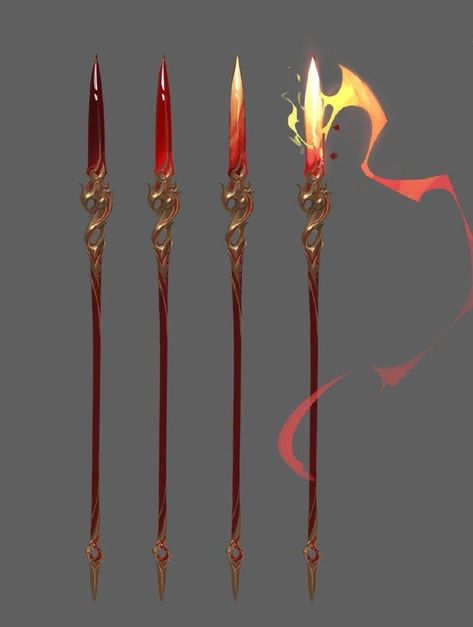 Fantasy Spear Concept Design, Spear Character Design, Spear Concept Art, Spear Rpg, Spear Concept Design, Fantasy Spear, Spears Design, Spear Design, Super Powers Art