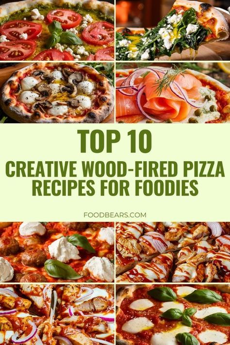 Struggling to come up with creative wood fired pizza ideas for your outdoor party? Our unique and tasty recipes will transform your pizza oven into a gourmet delight. 🍕✨ Save this pin to bring out your inner foodie with fire oven pizza designs! #CreativePizza #FoodiePizza #WoodFiredRecipes Wood Fired Pizza Toppings, Roccbox Pizza Oven Recipes, Pizza Oven Outdoor Recipes, Wood Fire Pizza Recipes, Wood Fired Pizza Oven Recipes, Unique Pizza Ideas, Ooni Pizza Oven Recipes, Unique Pizza Toppings, Outdoor Pizza Oven Recipes