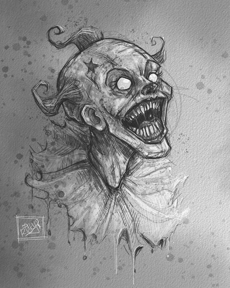 🃏 🤡 🃏 🤡 • • Only 4 days left for @aweful.words new Kickstarter! Huge thanks to everyone that’s backed so far! 🖤  Link in profile!📚🖤 •… Evil Clowns Drawing, Creepy Clown Drawing, Drawing Clown, Creepy Artwork, Clown Drawing, Clown Art, 4 Days Left, Evil Clown, Moody Art