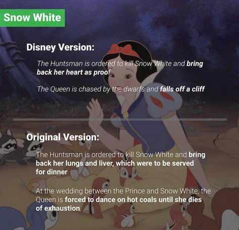 The origin of Snow White. This is brutal. Scary Disney Facts, Crazy Disney Facts, Creepy Disney Facts Scary, Childhood Ruined Disney, Disney Theories Creepy, Dark Disney Theories, Original Disney Stories, Disney Theories, Scary Disney