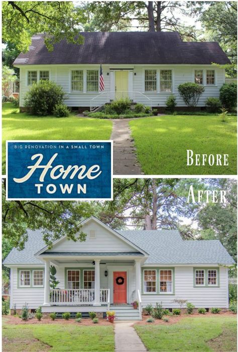 Home Town Hgtv, Architecture Renovation, Exterior House Remodel, House Before And After, House Front Porch, Porch Remodel, Porch Addition, Building A Porch, Southern House