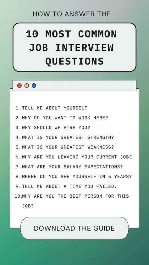 Need help preparing for your next job interview? Here are templated answers for the 10 most common job interview questions! Check out AdviceWithErin (Erin McGoff's) unique guide and fill in the blanks for your situation. These templates have helped thousands land the jobs of their dreams. Download the guide today! Finance Interview Questions, Work Interview Questions, Milady Cosmetology, Situational Interview Questions, Best Interview Answers, Career Improvement, Exercise List, Job Shadowing, Business Communication Skills