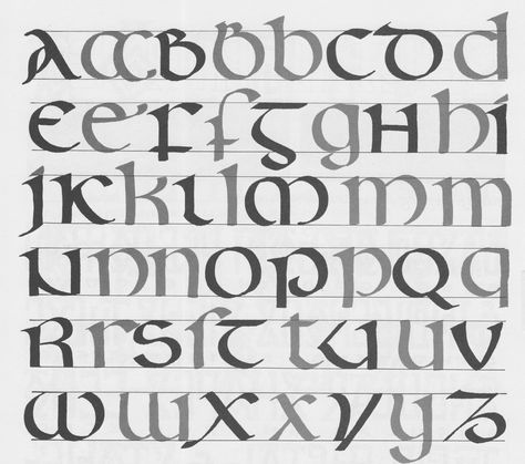 celtic writing - Google Search Irish Font Alphabet, Celtic Typography, Celtic Writing, Celtic Alphabet, Celtic Fonts, Typography Alphabet, Learn Calligraphy, Lettering Alphabet Fonts, Calligraphy Alphabet