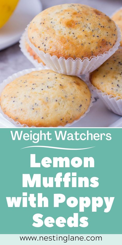 Ww Lemon Muffins, Ww Muffins Weight Watchers, Ww Muffin Recipes, Weight Watchers Muffins, Ww Breakfast, Ww Food, Smart Points Recipes, Weight Watchers Snacks, Poppy Seed Muffins