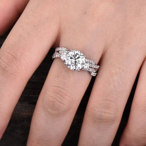 Engagament Ideas, Infinity Engagement Ring, Celtic Engagement Rings, Simple Engagement, Engagement Rings Twisted, 3 Stone Ring, Cute Engagement Rings, August Wedding, Forever One Moissanite