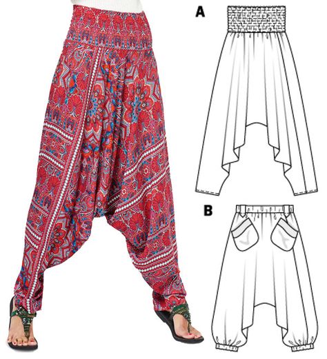 49 Stylish Sewing Patterns for Women’s Pants (11 FREE PDF’s) Women Harem Pants, Diy Harem Pants Pattern Tutorials, Herum Pants For Women, Vogue Sewing Patterns 2022, How To Make Harem Pants, How To Wear Harem Pants, Indian Pants Pattern, How To Make Harem Pants Diy, Harem Pants Sewing Pattern Free