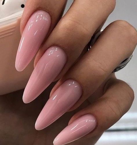 Kutek Disney, Unghie Sfumate, Manikur Kuku, Wow Nails, Casual Nails, Almond Acrylic Nails, Soft Nails, Pink Acrylic, Nagel Inspo