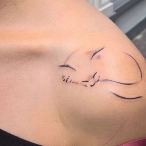 Cat Tattoo Placement Ideas, Laying Cat Tattoo, Cat Tribute Tattoo Small, Tattoos For Cats That Passed, Cat Scratch Tattoo, Siamese Cat Tattoo, Dog Silhouette Tattoo, Dainty Cat Tattoo, Minimal Cat Tattoo