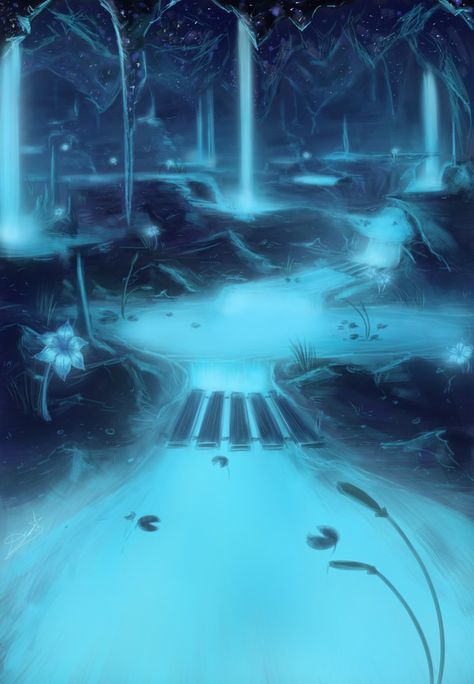 Waterfall by DeathTheBunny on DeviantArt Undertale Waterfall, Undertale Background, Undertale Ost, Intuitive Art, Toby Fox, Undertale Cute, Fantasy Places, Undertale Art, Undertale Fanart