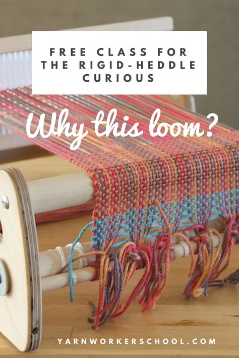 Always wanted to weave, but don't know where to begin? Check out this free class from the Yarnworker School of Weaving. It will introduce you to the various looms available and why weaving on the rigid-heddle loom, just might be the place for you to begin your weaving journey. Diy Rigid Heddle Loom, Beginning Weaving, Cricket Loom Projects, Small Loom Weaving Projects, Weaving Loom For Sale, Heddle Loom Weaving, Cricket Loom, Rigid Heddle Weaving Projects, Weaving Patterns Loom