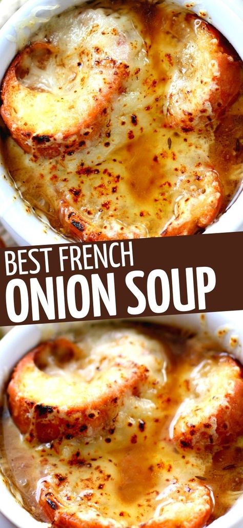 French Onion Soup, you won’t find a better recipe than this, ENJOY! Soup Christmas, Homemade French Onion Soup, Best French Onion Soup, Recipes French, Onion Soup Recipe, French Onion Soup Recipe, Onion Soup Recipes, Homemade Soup Recipe, Christmas Foods