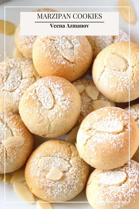 These marzipan cookies are incredibly easy to make. With just a few simple ingredients and a quick bake in the oven, you can have a batch of these irresistible treats ready to enjoy in no time. Cookies With Marzipan, Marzipan Desserts, Marzipan Cookies Recipe, Marzipan Cookies, Marzipan Recipe, Cooking Mama, Paste Recipe, Christmas Food Gifts, Filled Cookies