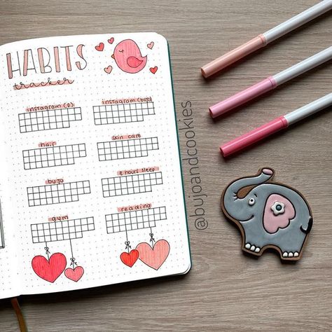 Valentines Day Doodles, February Bullet Journal, Bullet Journal Monthly Spread, Habit Tracker Bullet Journal, Bullet Journal Cover Ideas, Bullet Journal Tracker, Bullet Planner, Bullet Journal Ideas, Valentines Ideas