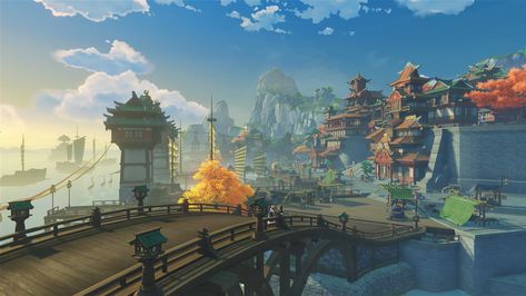 Liyue Harbor Background, Genshin Impact Liyue Landscape, Genshin Liyue Wallpaper, Genshin Impact Liyue Background, Genshin Liyue Scenery, Genshin Impact Liyue Wallpaper, Genshin Impact Shifting Visuals, Genshin Visualization, Liyue Genshin Impact Scenery