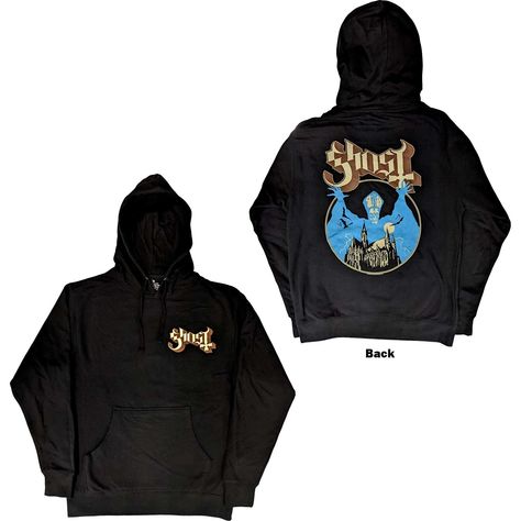 GHOST UNISEX PULLOVER HOODIE: POCKET LOGO & OPUS (BACK PRINT) An official licensed Ghost Unisex Pullover Hoodie featuring the 'Pocket Logo & Opus' design motif. This high quality Pullover Hoodie is available in a black colourway. Style DescriptionHigh quality cotton pullover hoodie with long sleeves, hood with drawstring and pouch pockets. Features front and back printing Ghost Hoodie, Hoodie Pocket, The Artist Movie, Band Hoodies, Pocket Logo, Cotton Pullover, Daily Outfits, Pocket Pouch, Pullover Hoodie