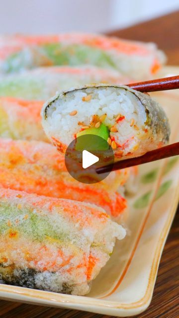 CiCi Li on Instagram: "✨Crispy Rice Paper Sushi✨ #musteat #crispy #ricepaper #sushi #yummy #cicili Please visit here for the written recipe 😋👉https://cicili.tv/crispy-rice-paper-sushi-rolls/" Food With Rice Paper, Crispy Rice Rolls, How To Cook Sushi Rice, Shrimp Rolls Rice Paper, Rice Paper Rolls Fillings, Rice Paper Sushi Rolls, Crispy Rice Paper Rolls, Rice Paper Sushi, Rice Paper Rolls Recipes