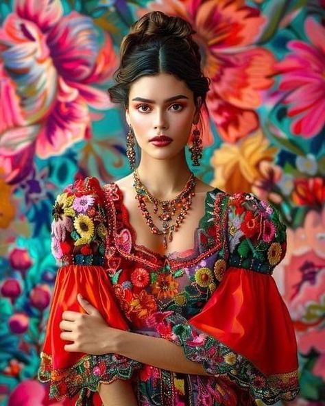 Drop Earrings Outfit, Mexican Clothing Style, Strictly Ballroom, Mexico People, A Peaceful Place, Maximalist Style, Hair Care Recipes, Mexican Fashion, Paris Chic