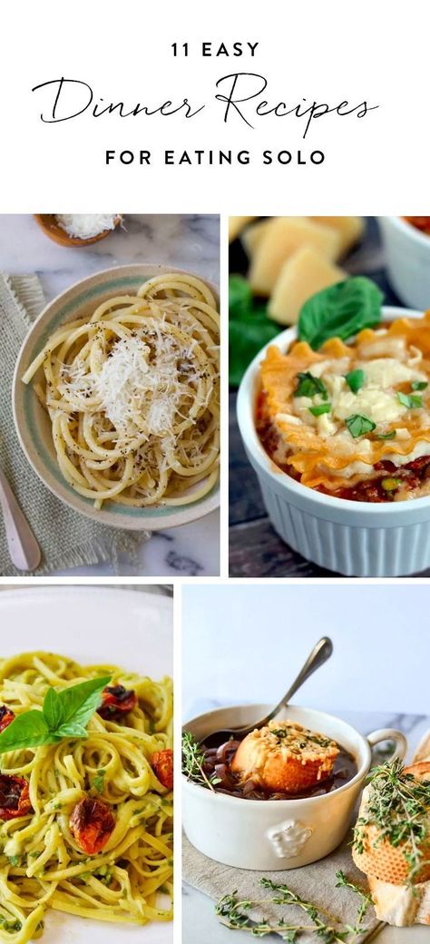 Cooking For 1 Person Recipes, One Person Lasagna, Food For Single Person, Easy Food Recipes For One Person, Meals For One Person Easy Healthy, Recipes For Single Person, Dinners For 1 Person, 1 Person Meals Cooking For One Easy, Single Serving Recipes Healthy