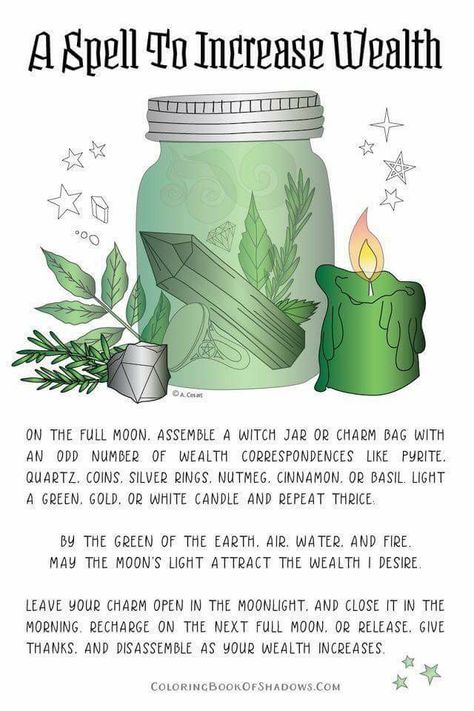 Spell jar Unbinding Spell, Wealth Spell, Money Spell, Jar Spells, Magia Das Ervas, Wiccan Witch, Magick Spells, Wiccan Spell Book, Witchcraft Spell Books