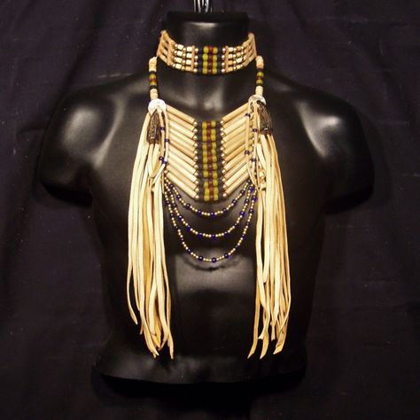 Native American Chokers, Native Clothes, Native American Knowledge, Bone Choker, Choker Sets, Ceremonial Dress, Breast Plate, Avatar Dr, Native Wears