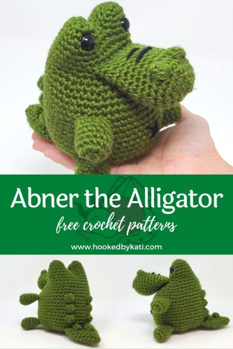 Green Crochet Free Pattern, Green Amigurumi Free Pattern, Crochet Pocket Animals Free Pattern, Crochet Nessie Pattern Free, Crocodile Crochet, Crochet Crocodile, Animal Amigurumi, Crochet Animals Free Patterns, Beginner Crochet Projects