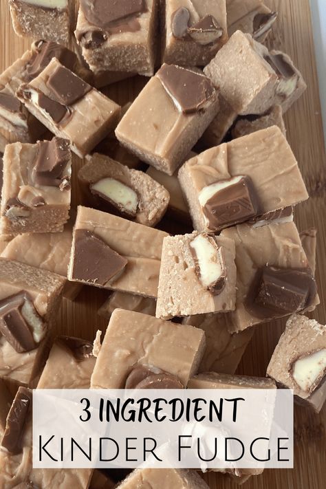 3 ingredient Kinder Fudge - super tasty and super easy to make! Gingerbread Fudge, How To Make Fudge, Nutella Fudge, Easy Homemade Gifts, Frugal Family, Fudge Easy, Fudge Recipe, Peanut Butter Fudge, The Diary