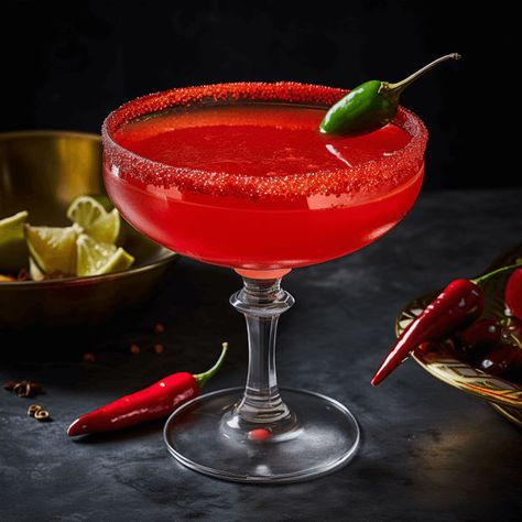 The Lick My Chili cocktail is a fiery blend of sweet and spicy. The chili-infused tequila gives it a strong, spicy kick, while the sweet agave nectar and lime juice balance it out with a refreshing tanginess. The result is a bold, robust cocktail with a lingering heat that tantalizes the taste buds. Spicy Tequila Cocktail, Chili Cocktail, Spicy Cocktails, Ski Attire, Infused Tequila, Drink Ingredients, Spicy Drinks, Spicy Cocktail, Sweet Cocktails