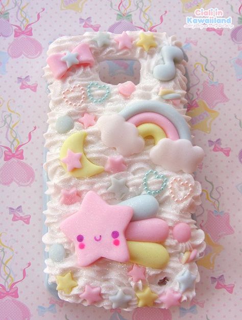 Super kawaii decoden cover with fake whipped cream for ALL mobile phone - Thumbnail 3 Sweets Wallpaper, Pastel Core, Decoden Diy, Prepaid Phones, Decoden Case, Kawaii Crafts, Decoden Phone Case, Kawaii Diy, ดินปั้น Polymer Clay