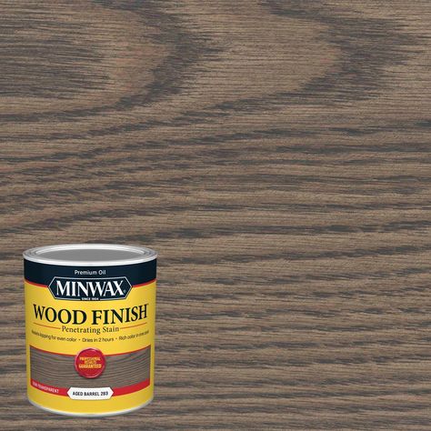 Minwax | Aged Barrel | Semi-Transparent Minwax Aged Barrel, Aged Barrel Stain, Minwax Polyshades, Bronze Paint, Urban Bronze, Wood Stain Colors, Semi Transparent, Stain Colors, Staining Wood