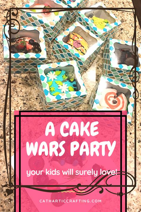 If you love cake and ice cream and a little playful competition, then a cake wars party theme is the way for you. Click now! Baking Challenge Birthday Party, Cupcake Wars Theme Ideas, Cake Wars Birthday Party, Cake Wars Ideas, Bake Off Competition Ideas, Cake Competition Ideas, Cupcake Wars Party, Small Cake Boxes, Detective Party