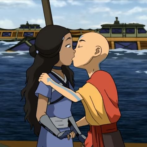 Aang And Katara Kiss, Aang And Katara, Zuko And Katara, Fire Nation, Avatar Airbender, Avatar Aang, Strong Relationship, Teenage Dream, Aang