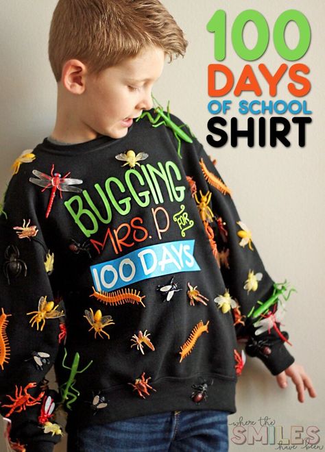 100 Days Of School Project Kindergartens, 100 Day Shirt Ideas, 100days Of School Shirt, 100 Días De Clases, 100th Day Of School Crafts, 100 Day Of School Project, 100 Days Of School Shirt, Kindergarten Shirts, School Celebration