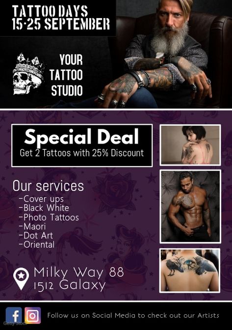 Tattoo Promotion Ideas, Tattoo Note, Tattoo Poster, Black Line Tattoo, Wall Images, Tattoo Store, Tattoo Posters, Trendy Fonts, Free Handwriting