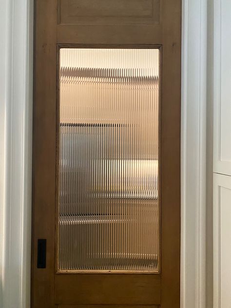 Reeded Glass Pocket Door, Fluted Glass Pocket Door, Reed Glass Door, Reeded Glass Door, Glass Pocket Door, Glass Pocket Doors, Glass Pantry, Reeded Glass, Glass Doors Interior