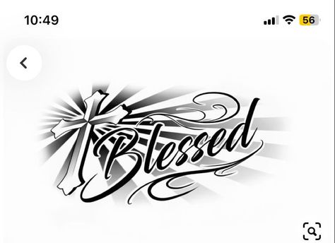 Just Be Tattoo, Blessed Tattoo Stencil, Blessed Tattoo Ideas, Chest Tattoo Writing, Blessed Tattoo, Meaningful Word Tattoos, Arm Tattoos For Guys Forearm, Memorial Tattoo Ideas, Blessed Tattoos