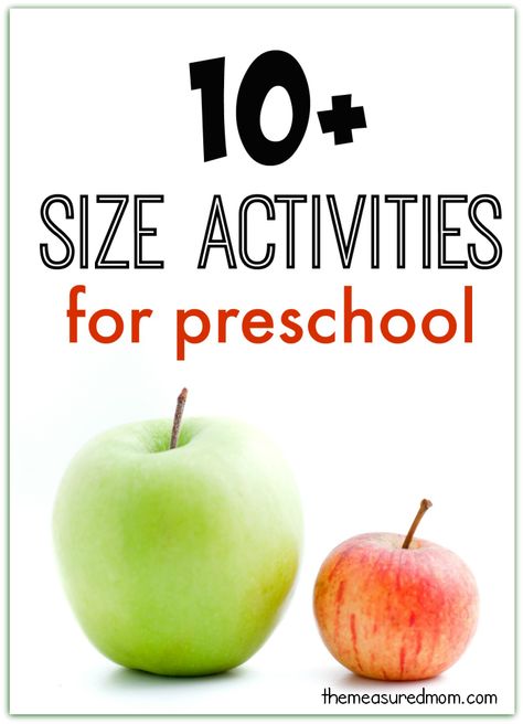 Check out our ten big and small activities for preschool - no printer ink required for these fun size activities! Big And Small Activities, Big And Small Activities Preschool, The Measured Mom, Measured Mom, Measurement Activities, Prek Math, Activities For Preschool, Activities Preschool, Math Activities Preschool