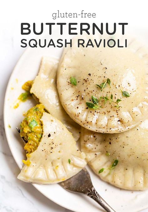 Cysterhood Recipes, Healthy Ravioli, Gluten Free Ravioli, Butternut Squash And Spinach, Paleo Pasta, Diy Pasta, Spinach Healthy, Squash Ravioli, Butternut Squash Ravioli