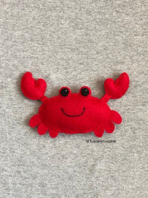 Felt Crab, Mr Crab, Crab Toy, Sewing Soft Toys, Toy Fish, Ocean Friends, Crab Stuffed, Fox Stuffed Animal, Red Crab