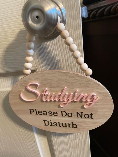 Do Not Disturb Door Hanger, Dorm Door Decorations, Dorm Room Doors, Room Door Decorations, Please Do Not Disturb, Don't Disturb, Don't Disturb Sign, Creative School Project Ideas, Modern Farmhouse Diy