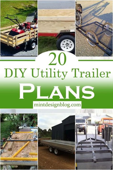 Diy Utility Trailer, Utility Trailer Upgrades, Diy Car Projects, Utility Trailer Camper, Trailer Ramps, Rv Camping Tips, Trailer Diy, Trailer Plans, Trailer Build